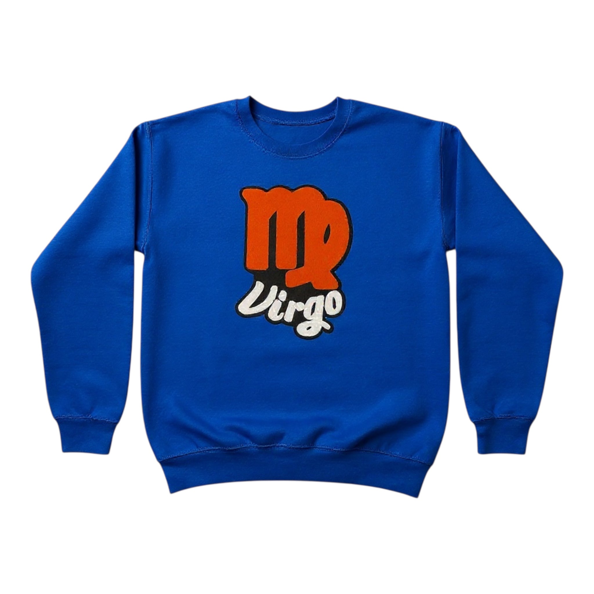 Virgo Sign Sweatshirt (Royal Blue/Orange) for Zodiac Style