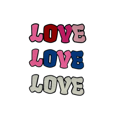 10” Chenille Love Patch, Sew on Patch Reanna’s Closet 2®