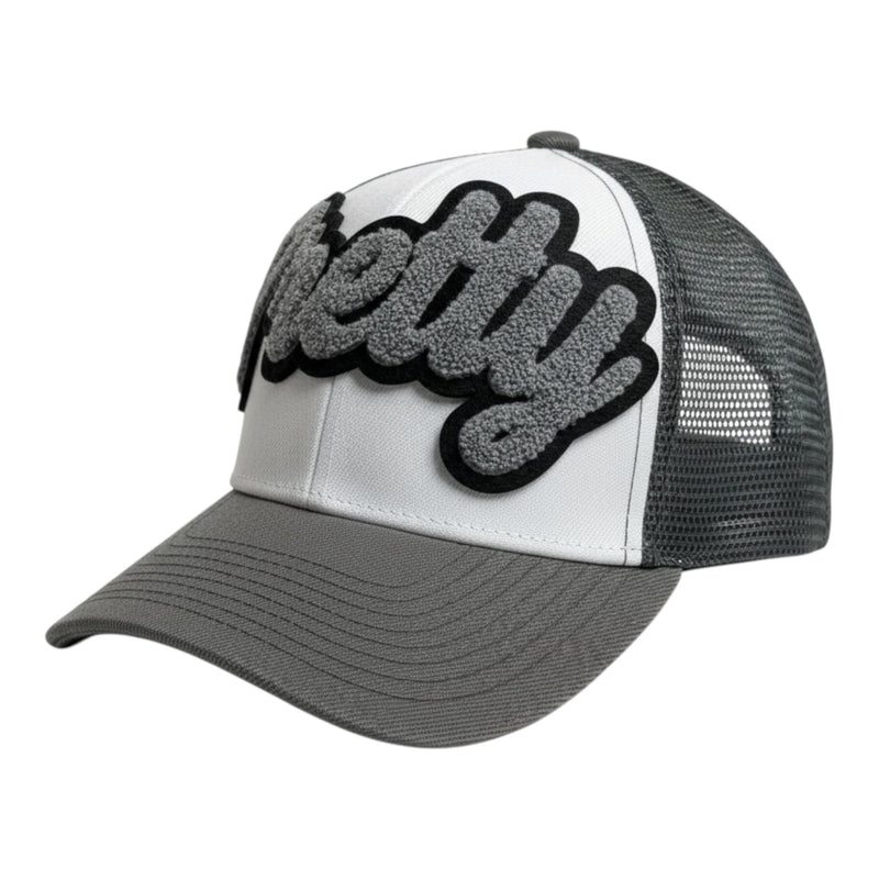 Pretty Trucker Hat Dark Gray Adjustable Snapback Style