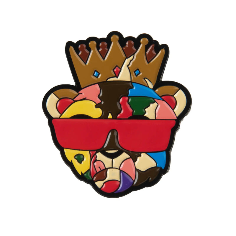 2” Soft Enamel Pin, Camo Bear with Crown Enamel Pin, Bear Pin, Lapel Pin, Reanna’s Closet 2 Exclusive - Reanna’s Closet 2