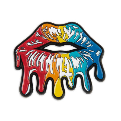 2” Soft Enamel Pin, Colorful Dripping Lips Enamel Pin, Lips Pin, Lapel Pin, Reanna’s Closet 2 Exclusive - Reanna’s Closet 2