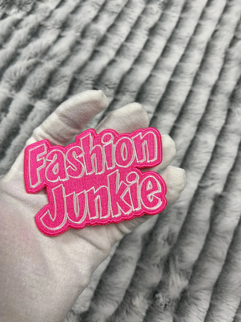 3.5” Fashion Junkie Patch, Embroidered Iron on Patch - Reanna’s Closet 2