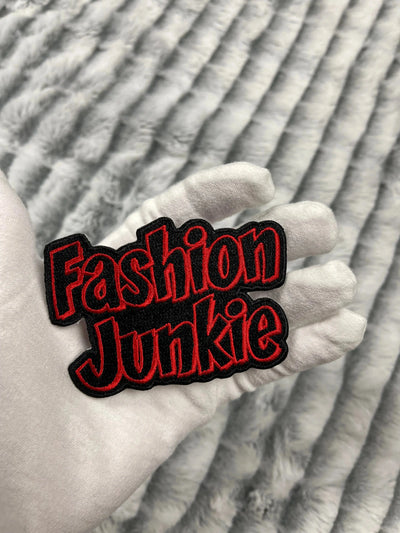 3.5” Fashion Junkie Patch, Embroidered Iron on Patch - Reanna’s Closet 2