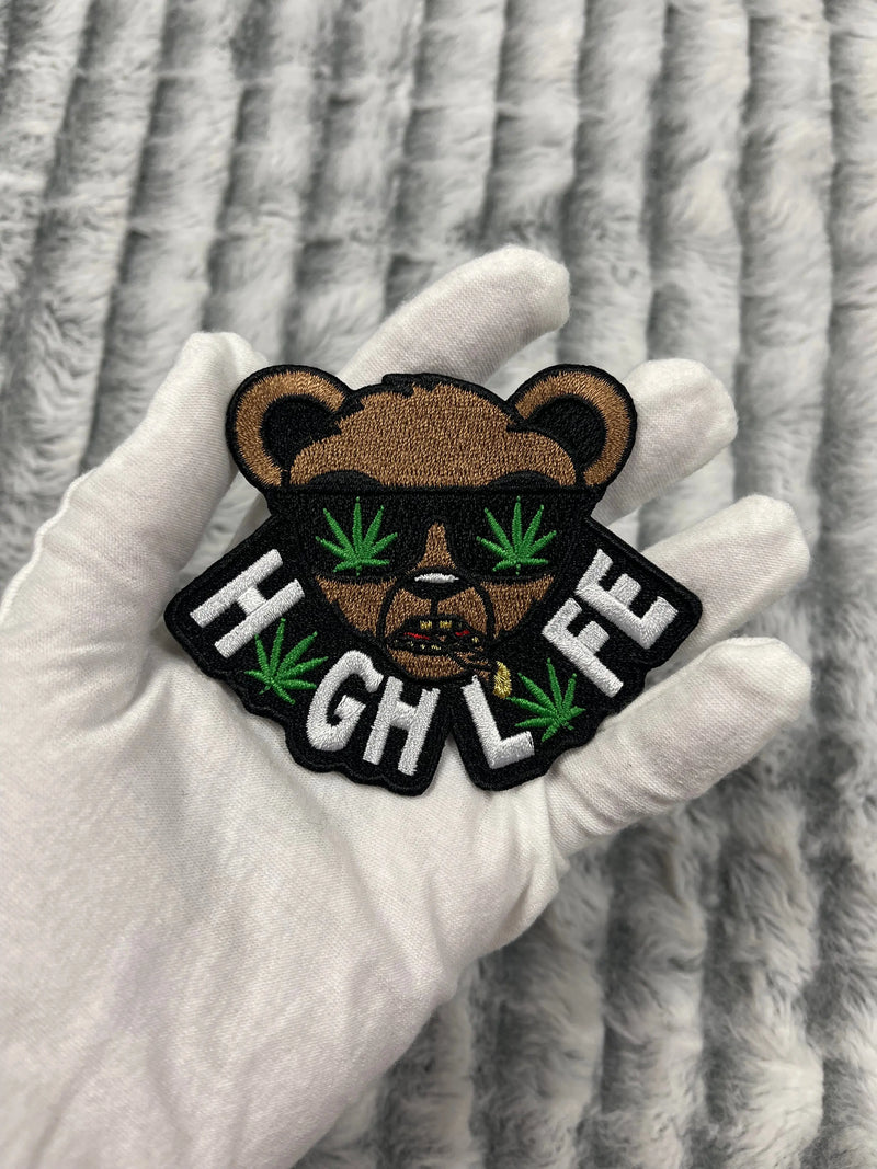 3.5” High Life Bear Patch, Embroidered Iron on Patch Reanna’s Closet 2®
