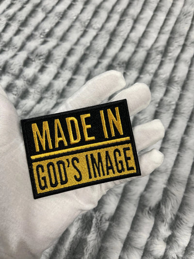 3.5” Made in God’s Image Patch, Embroidered Iron On Patch Reanna’s Closet 2®