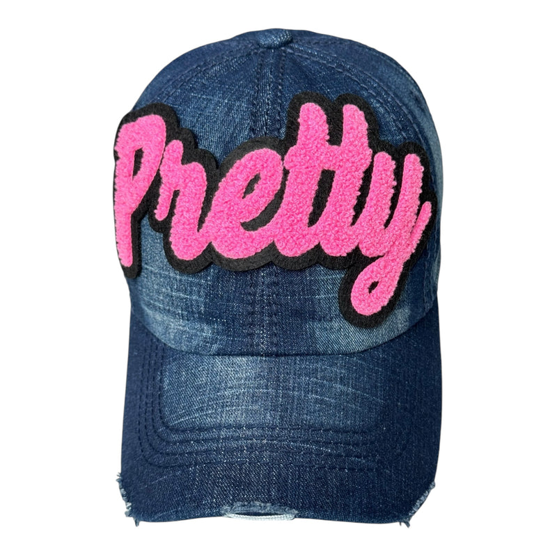 Pretty Trucker Hat (Pink/Dark Denim)