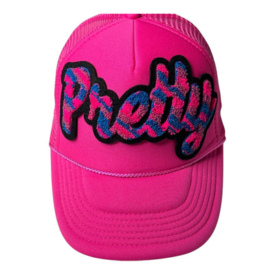 Pretty Foam Trucker Hat (Fuchsia/Multi)