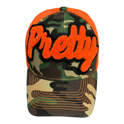 Safety Orange Pretty Hat in Camouflage 