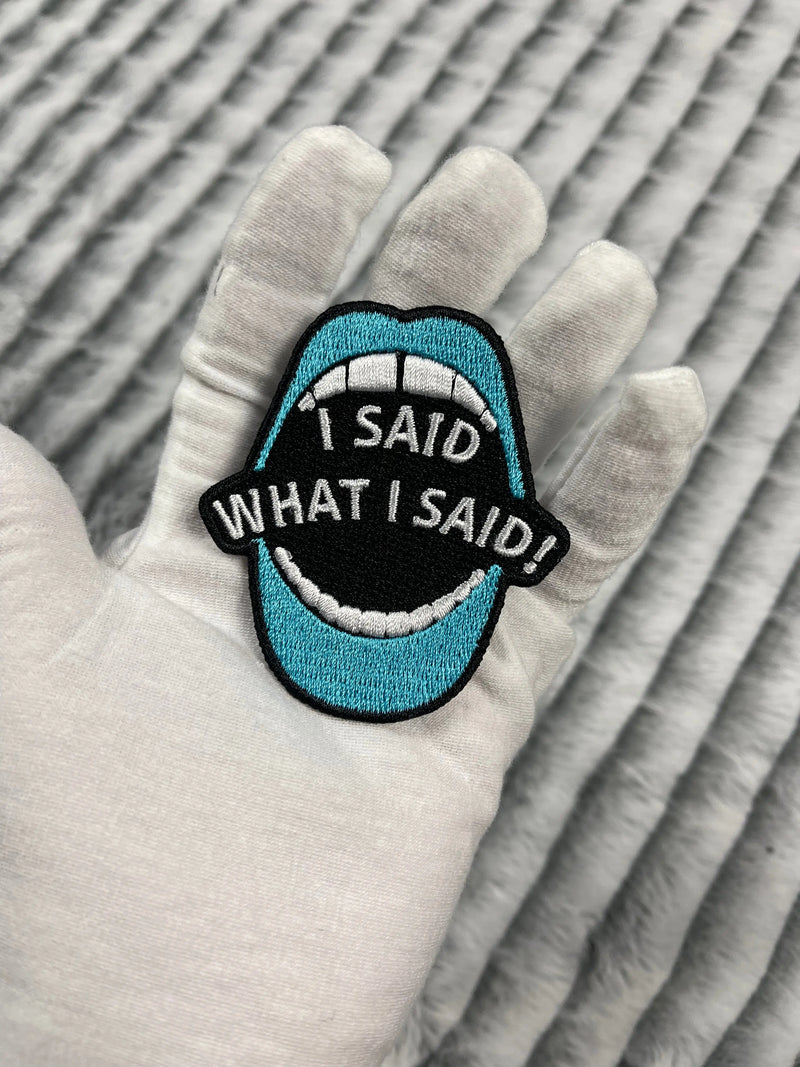 3” I Said What I Said Patch, Embroidered Iron on Patch Reanna’s Closet 2®