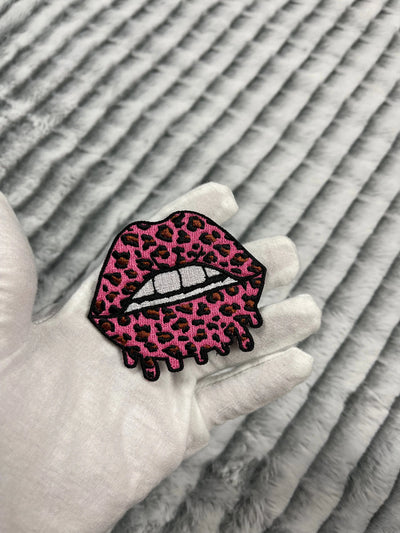 3” Leopard Print Lips Patch, Embroidered Iron on Patch Reanna’s Closet 2®