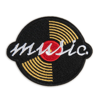 3” Music Record Patch, Embroidered Iron On Patch - Reanna’s Closet 2