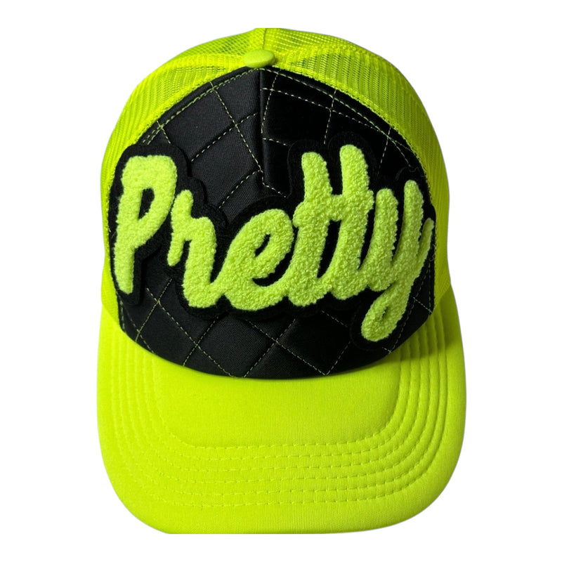 Pretty Quilted/Foam Trucker Hat (Neon Yellow)