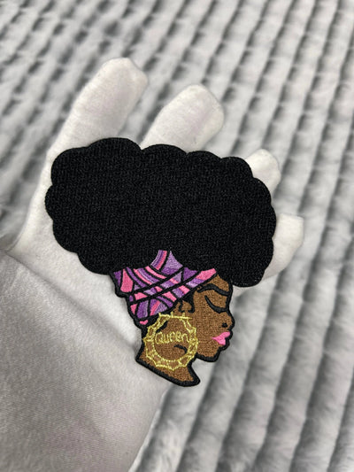 3 3/4” Afrocentric Woman Patch, Embroidered Iron on Patch Reanna’s Closet 2®