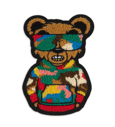 6 1/4” Chenille Camo Bear with Gold Teeth Patch, Sew on Patch - Reanna’s Closet 2