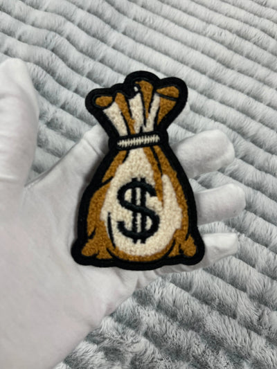 4” Chenille Money Bag Patch, Sew on Patch Reanna’s Closet 2®