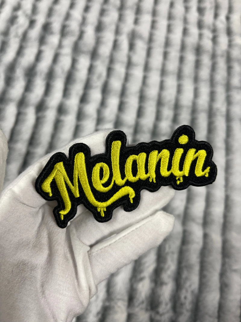 4” Dripping Melanin Patch, Embroidered Iron on Patch - Reanna’s Closet 2