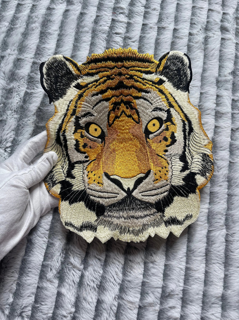 Tiger Patch, 9 3/4” Embroidered Patch, Iron on Patch - Reanna’s Closet 2