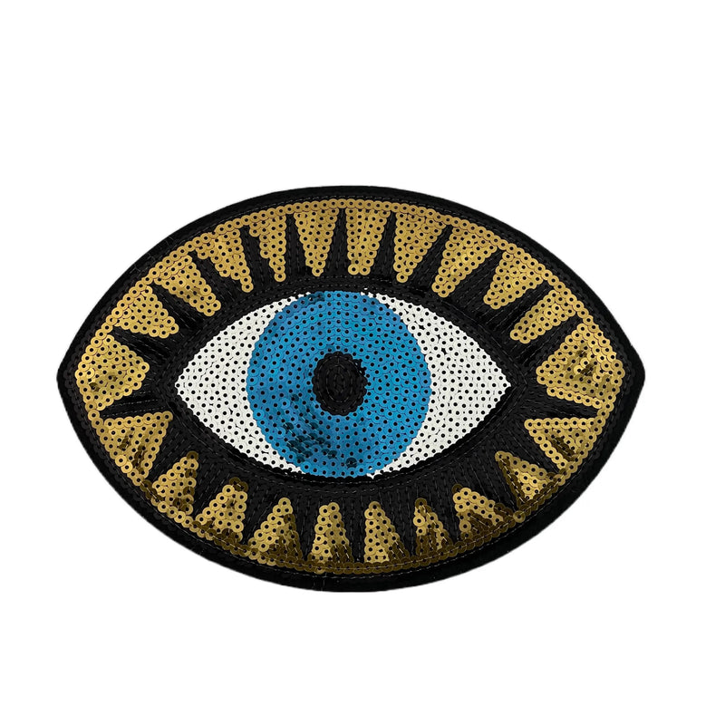 9 1/4” Evil Eye Patch, Sequin Iron On Patch Reanna’s Closet 2®