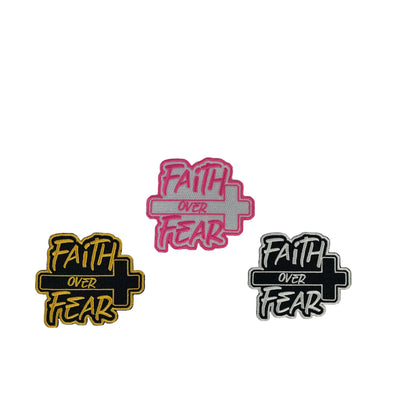 3 1/4” Faith Over Fear Patch, Embroidered Iron On Patch Reanna’s Closet 2®