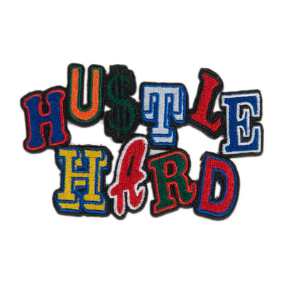 4” Hustle Hard Patch, Embroidered Iron On Patch - Reanna’s Closet 2