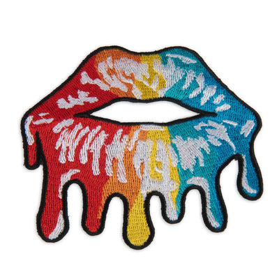 4” Reanna’s Closet 2 Dripping Lips Patch, Embroidered Iron on Patch - Reanna’s Closet 2