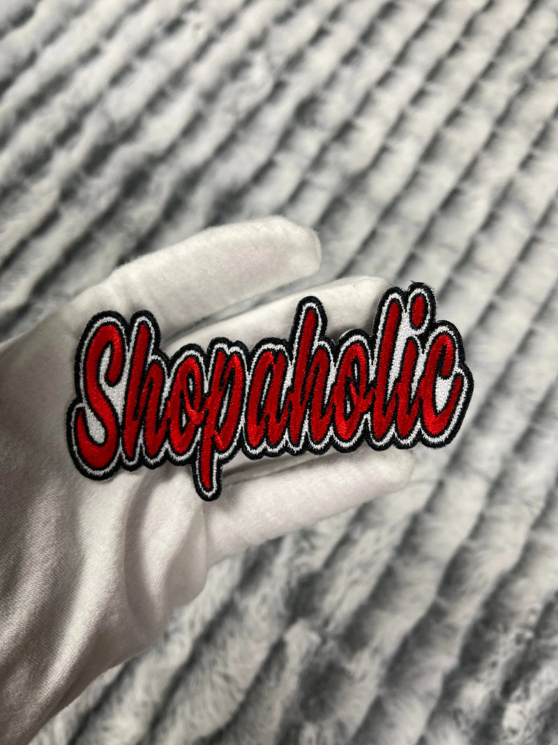 4” Shopaholic Patch, Embroidered Iron on Patch - Reanna’s Closet 2