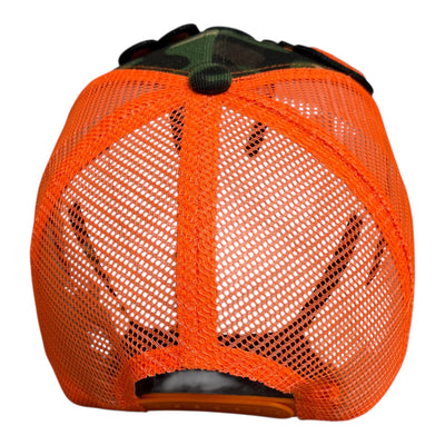 Pretty Trucker Hat Camouflage Safety Orange Stylish Fit (THE HAT DOES NOT MATCH THE ORANGE PRETTY T-SHIRT)