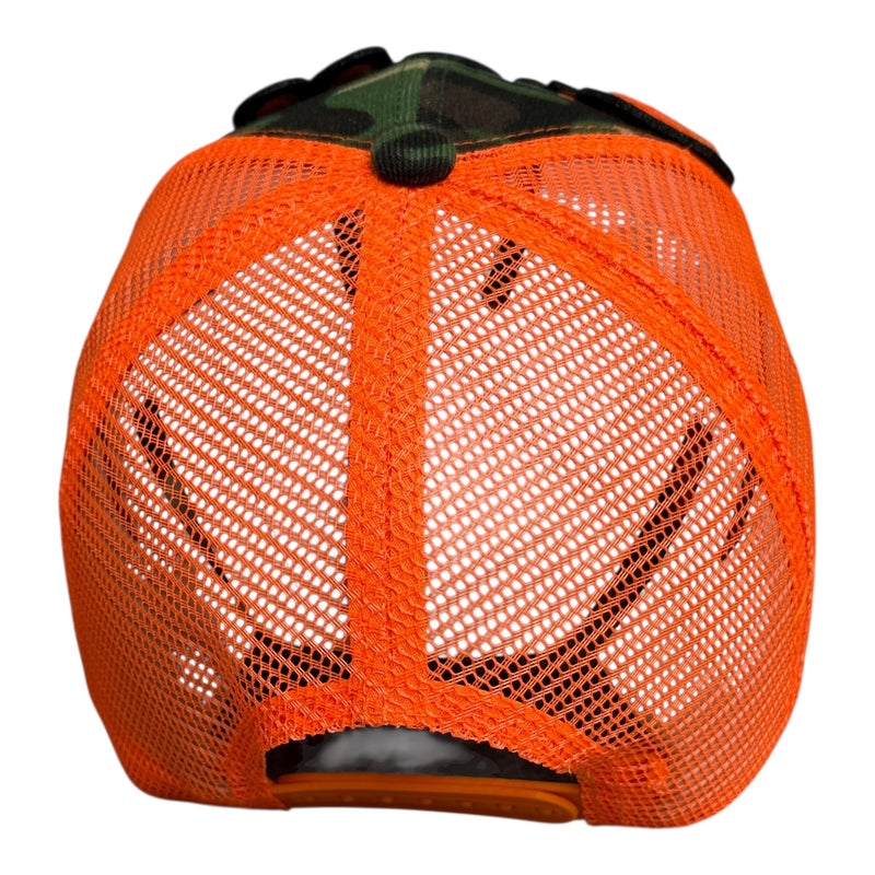 Pretty Trucker Hat Camouflage Safety Orange Stylish Fit (THE HAT DOES NOT MATCH THE ORANGE PRETTY T-SHIRT)