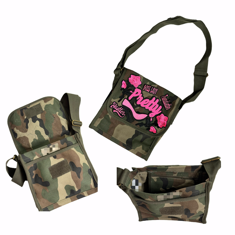 Pretty Crossbody Bag (Camouflage/Pink) Please Allow 2 Weeks for Processing