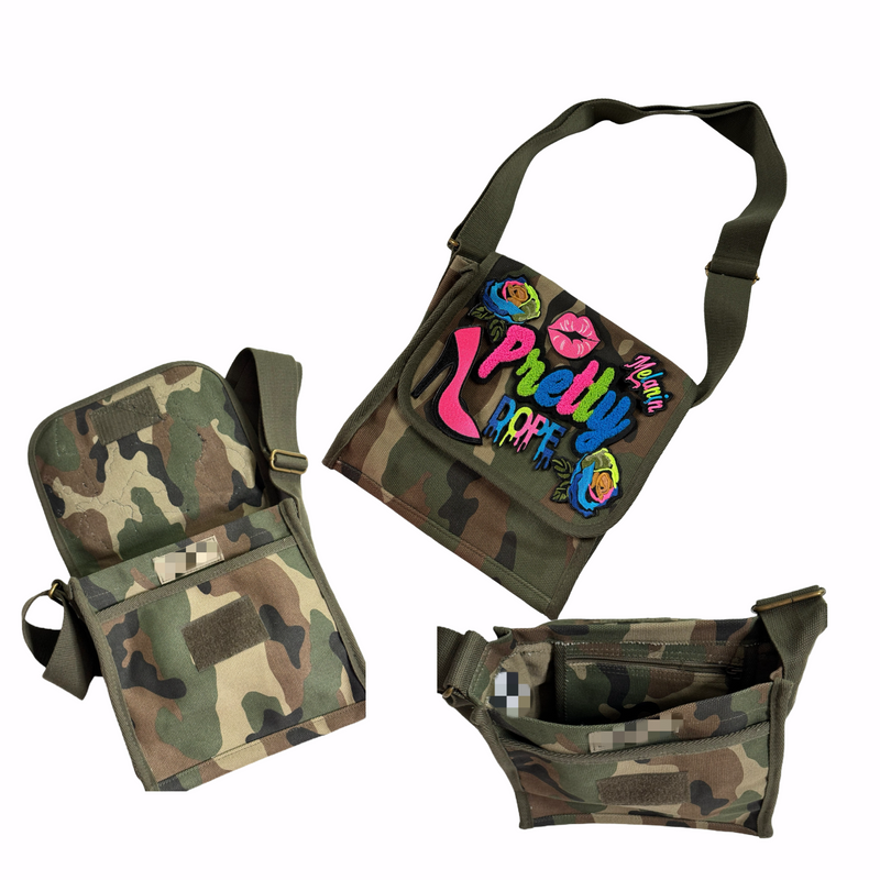 Pretty Crossbody Bag (Camouflage/Neon) Please Allow 2 Weeks for Processing