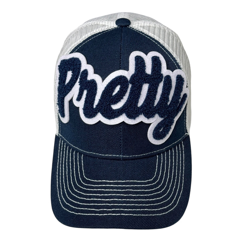 Pretty Trucker Hat (Navy Blue/White)