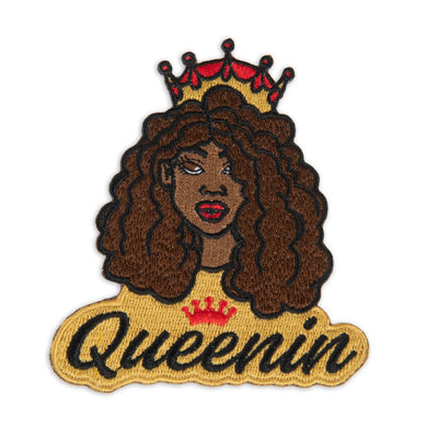 3 7/8” Afrocentric Queenin Patch, Embroidered Iron on Patch - Reanna’s Closet 2
