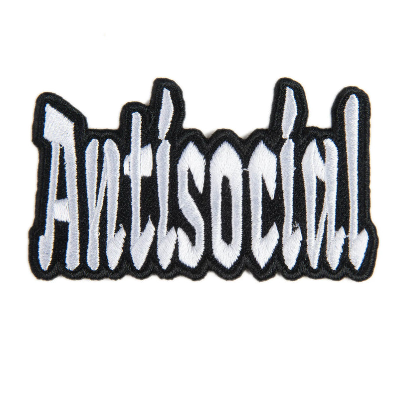 3 3/8” Antisocial Patch, Embroidered Iron on Patch - Reanna’s Closet 2