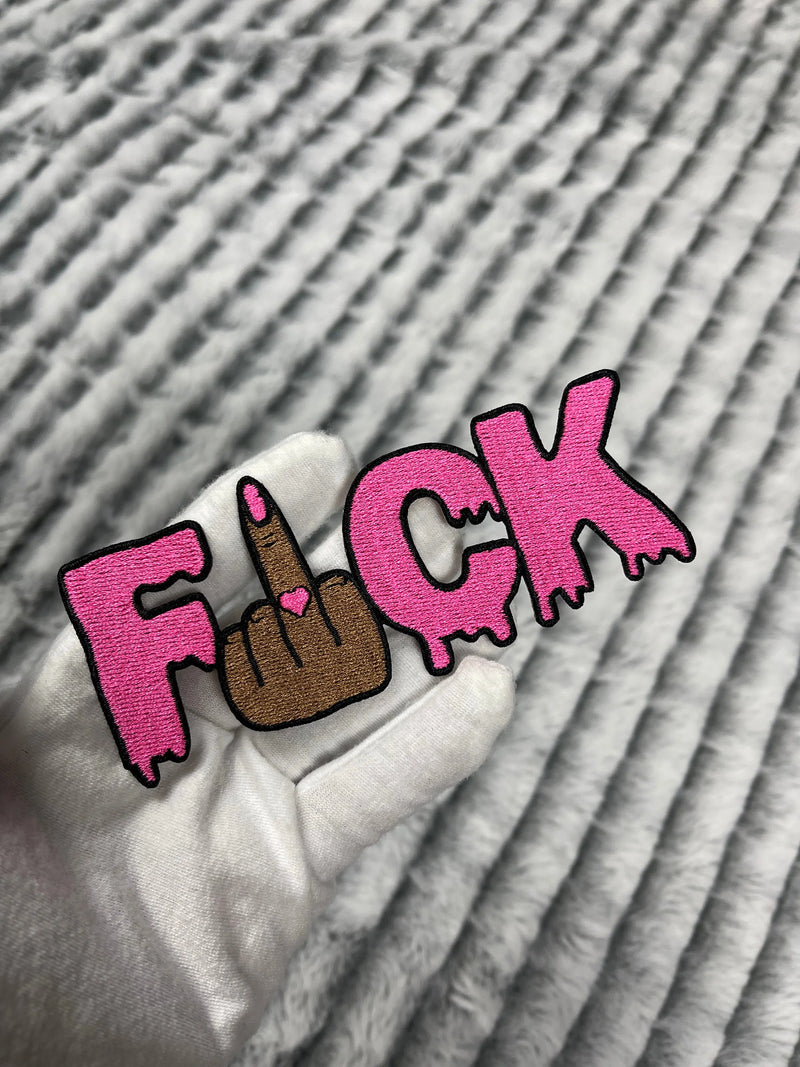 4 7/8” Fuck Patch, Embroidered Iron on Patch Reanna’s Closet 2®