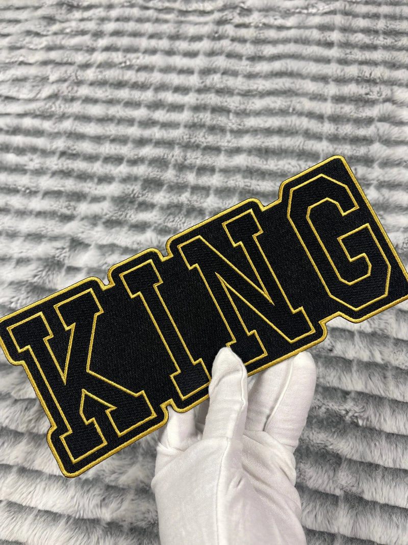 8 7/8” King Patch, Embroidered Iron on Patch Reanna’s Closet 2®