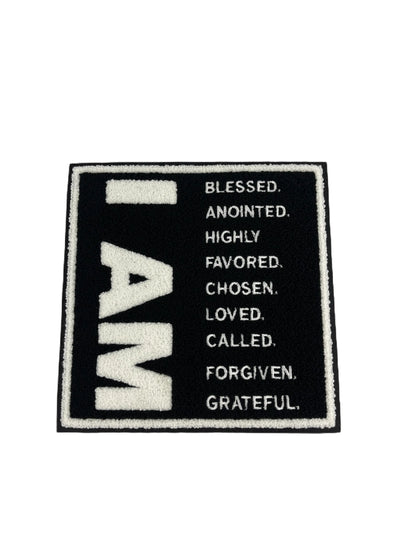 9.5” Chenille I AM Patch, Sew on Patch Reanna’s Closet 2®