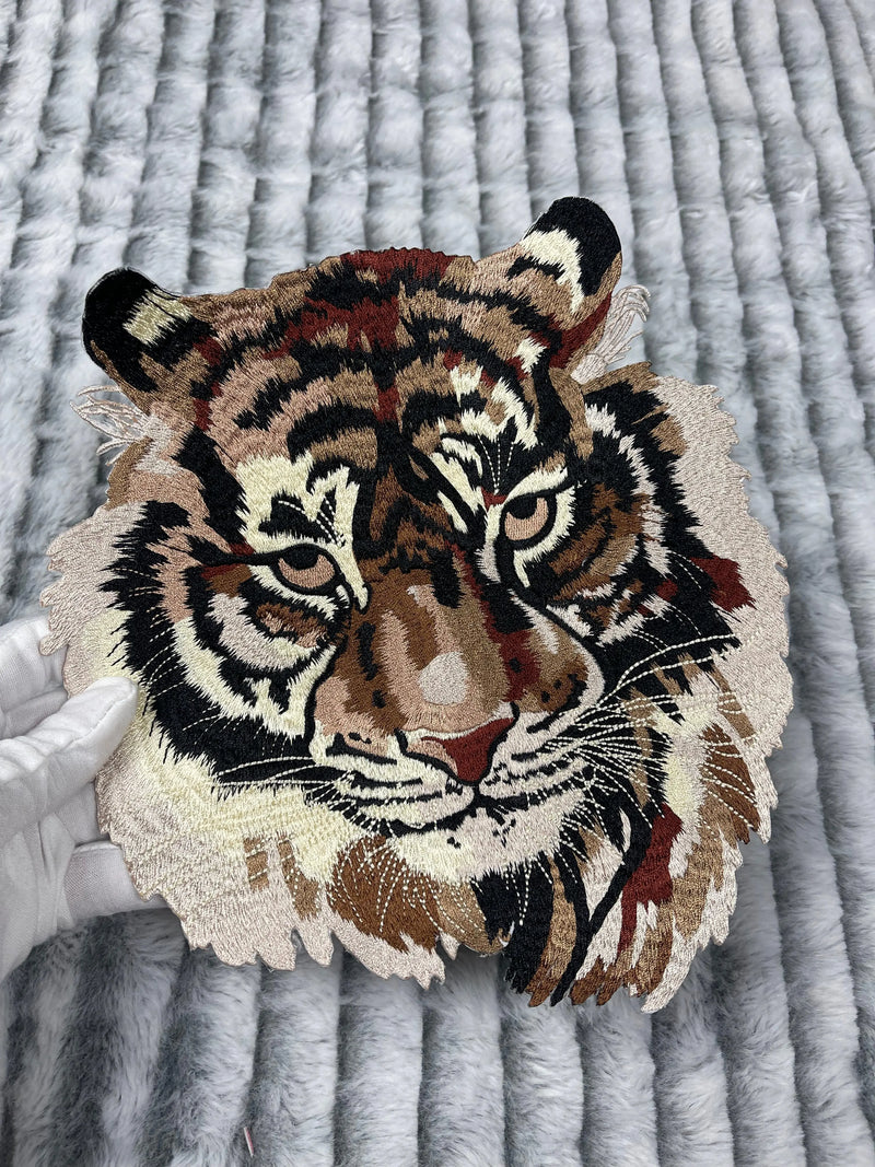 9.5” Tiger Patch, Embroidered Iron on Patch Reanna’s Closet 2®