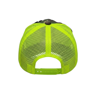 Enough Trucker Hat Camouflage Neon Yellow Style