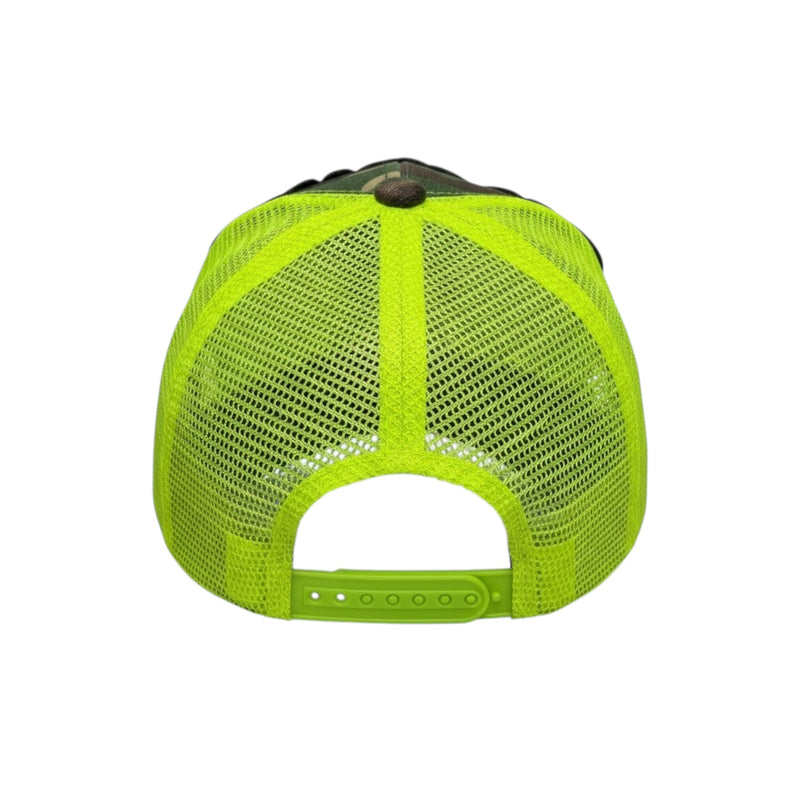Enough Trucker Hat Camouflage Neon Yellow Style