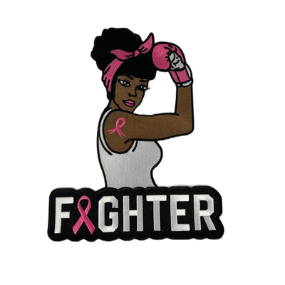 Afrocentric Cancer Fighter Patch, Embroidered Iron on Patch - Reanna’s Closet 2