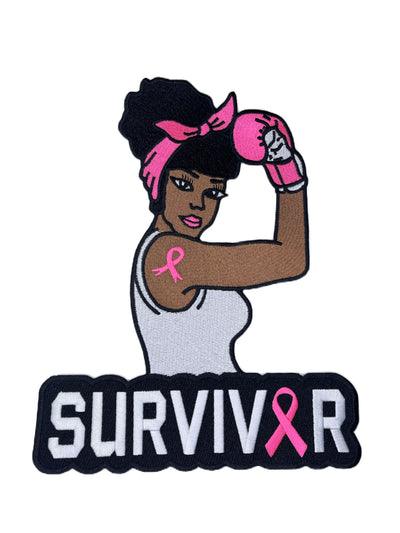 Afrocentric Cancer Survivor Patch, Embroidered Iron on Patch - Reanna’s Closet 2