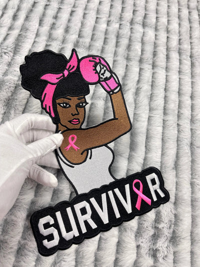 Afrocentric Cancer Survivor Patch, Embroidered Iron on Patch - Reanna’s Closet 2