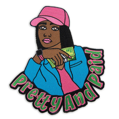Afrocentric Pretty and Paid Girl Boss Patch, Embroidered Iron on Patch - Reanna’s Closet 2