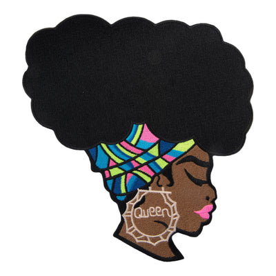 Afrocentric Woman With Bamboo Earrings Patch (8 inch)