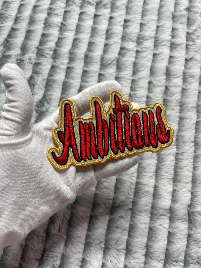 Ambitious Patch, 5” Embroidered Patch, Iron on Patch - Reanna’s Closet 2