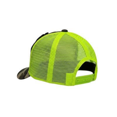 Enough Trucker Hat Camouflage Neon Yellow Style