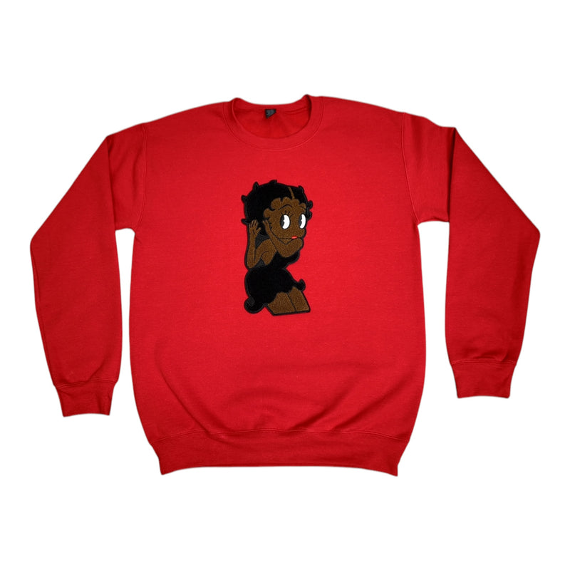 Betty Sweatshirt (Dark Brown/Red)