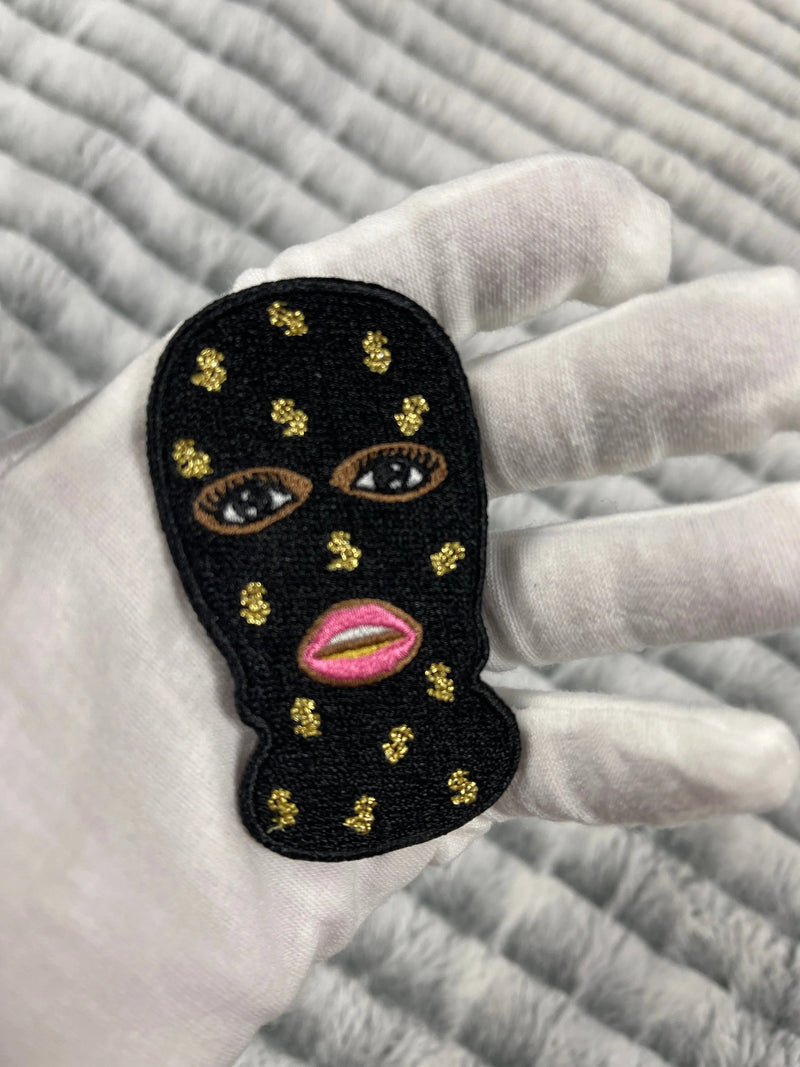 Black Girl With Ski Mask Patch, 3” Embroidered Iron-on Patch Reanna’s Closet 2®