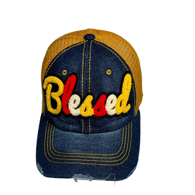 Blessed Hat, Distressed Trucker Hat with Mesh Back - Reanna’s Closet 2