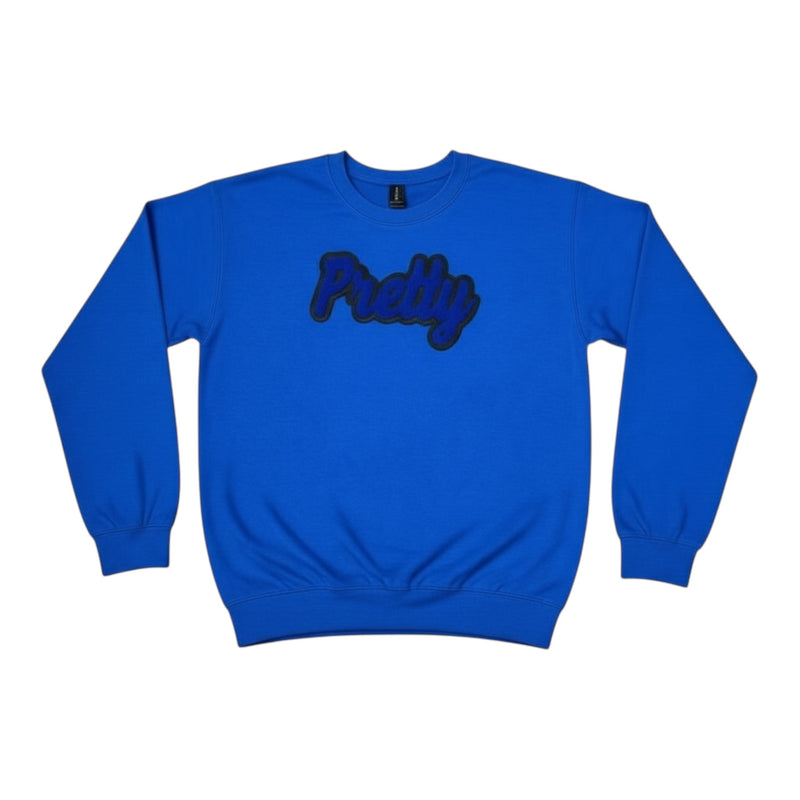 Blue sweatshirt with &